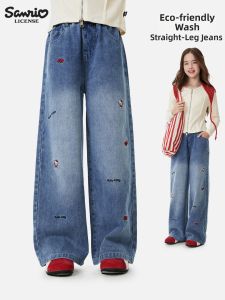 Hello Kitty | Girls Wide Straight Jeans Pants