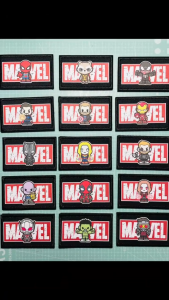 Patch_Velcro dán in KTS hình Marvel Avengers Bộ 1 viền thêu tinh xảocó mặt gai dán lên quần áo