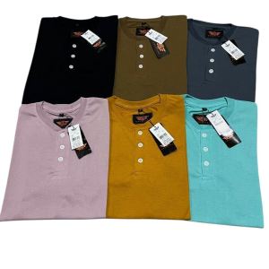 Kaos oblong kancing depan lengan pendek 3 pcs 100k motif distro terbaru