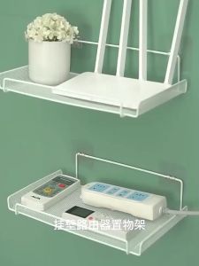 Wall Mounted WiFi Router Shelf Television Set-Top Box Storage Rack For Home