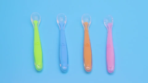 【COD】Soft Silicone Spoon for baby BPA Free newborn safety training spoon