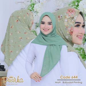 DESVIKA 644 SEGITIGA INSTAN PED ANTEM BAHAN CERUTY BABYDOLL MOTIF BY DESVIKA