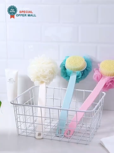 Sponge Long Soft Hair Bath Brush Doubleside Rub Shower Brush Back Scrubber Exfoliating Tool bathroom