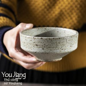 Bát Đựng Súp Bằng Gốm Thủ Công Dày Kiểu Nhật Bản Phong Cách Retro Bát Đựng Cơm Bát Đựng Súp Dùng Trong Gia Đình