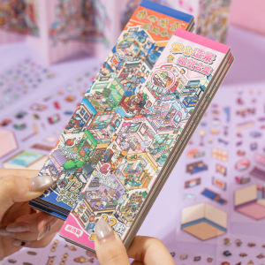 Kawaii Style Cut Film Stickers Book Korean Stationery 12/24 Sheets Aesthetic Journal Sticker Scrapbooking Supplies Handbooks