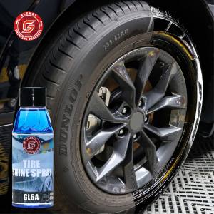 Black Wet Look Tire Shine Dressing -Automotive Clear Coat Tire Dressing for Glossy Wet Tire Look Vinyl & Plastic with UV