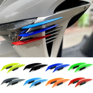 2pcs Motorcycle Front Fairing Winglets Universal Side Spoilers Dynamic Wing Sticker Motorcycle Winglet Aerodynamic for Motorbike