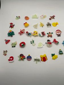 Christmas Glowing Cute Santa Claus Xmas Tree Flash Light Up Open Finger Rings for Party Decoration Kids Gift random one cartoon Christmas Glowing