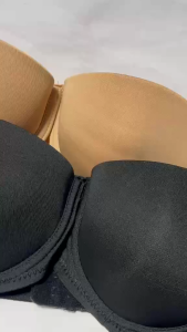 Wired Bra Black and Beige Push-Up Support Underwire Bra