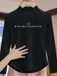 Womens Half Turtleneck Dralon Bottoming Shirt Fall and Winter New Arrival Thickened Brushed Slim Fit Slimming and Warm Stand-up Collar Long Sleeve Shirt Women