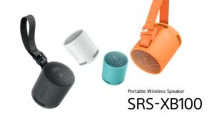 Sony SRS-XB100 Wireless Bluetooth Portable Speaker IP67 Water and Dust Resistant 16-Hour Battery Multi-Purpose Strap Hands-Free Calling for Android and IOS