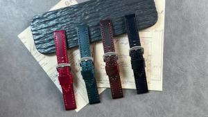 Top-Grain Cowhide Leather Watchband 18mm 20mm 22mm 24mm for Omega for Huawei Watch Straps Universal Men Women Business Bracelets