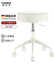 เก้าอี้บาร์ CLORIS กันน้ำแบบหมุนได้พร้อมล้อสำหรับใช้ในบ้านและร้านเสริมสวย ขนาดใหญ่ วัสดุอื่นๆ