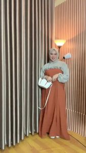 Dress Malaya Crinkle Halus - Gamis Malaya Crinkle Jumbo Serut dada Busui Friendly