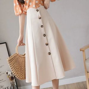 IELGY womens elegant retro high waist button skirt two suit【order separately】