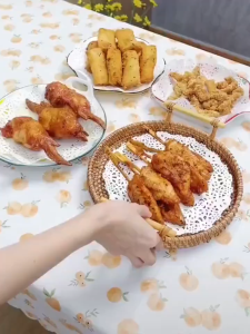 Sét 140 Tờ Giấy Hoa Văn Lót Đĩa Thấm Dầu Mỡ 20cmGiấy Nến Thấm Hút DầuLót Đĩa Dập Hoa Tiết