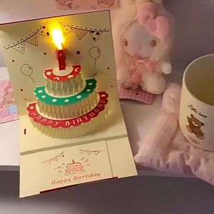 Happy Birthday Card with Music and Light Greeting Cards For Kids and Family Gift Party Supplies Baby Shower Anniversary Suit For All Occasion Birthday Gifts to Boys and Girls Kid Wife