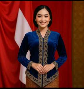 Atasan tradisional Kebaya Bludru Kartini Domas Bordir Stik Rapi Terlaris