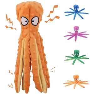 8 Legs Plush Octopus Dog Squeaky Toy for Small Large Dogs Pet Toy Play Interactive Cat Supplies For Clean Teeth