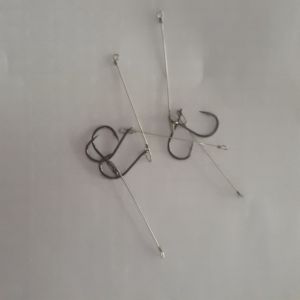 10 pcs Kail Neklin Bawal No.5 Pengaman Kawat Neklin 4cm Kail Galatama Bawal dan Lele