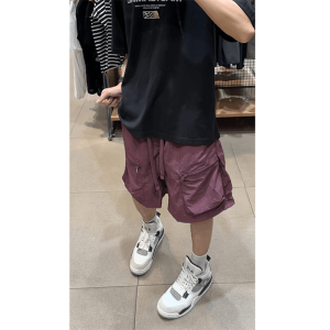 Quần Short Thể Thao Mùa Hè Mỏng Bằng Lụa Băng Cho Nam Quần Short Bóng Rổ Chạy Bộ Nhanh Khô Nhanh Quần Short Công Sở Phong Cách Mỹ