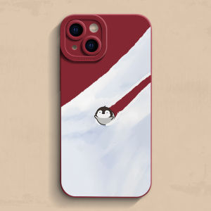 Penguin Skiing Creative Personality Phone Case Full Cover Protection for  15Pro Max 14 Series Mini Men Women 6 Fun SE3 Anti-Fall 7/8Plus