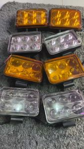 1 đôi Đèn 6 bóng vuông 12v 24v đến 80v ô tô