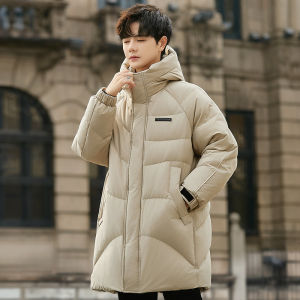 Thickened down Jacket 200g Filling Northeast Style Mens Mid-Length Winter Coat for under 40 Degrees Cold Resistant Outerwear