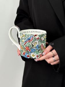 Morrison Ceramic Mugs Large Capacity Coffee Cups with Handle Original Design High Aesthetic Value Home Use Vintage Style Cups