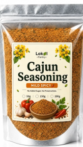 250mL Bottle Lokal Pantry Cajun Seasoning Mild Spicy | Premium Spice Blend | Natural Cooking Ingredient for Chicken Beef Pork Seafood Vegetables Rice Pasta Marinades Dry Rubs Grilling Roasting Barbecue Stir-Fry & Everyday Culinary Use