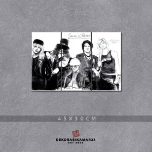 Hiasan dinding kamar cowok Poster dinding band Bmth 1 set Pajangan Wall decor