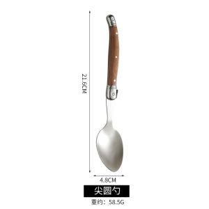 High-End Western Steak Knife with Sharpened Sawtooth Design Premium Rosewood Handle Dinnerware Set for Hotels 304 Stainless Steel