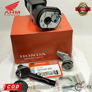 KUNCI KONTAK ASSY SET BEAT STREET POP SPORTY HONDA K81 KUALITAS ORIGINAL ASLI AHM GEMBOK KONCI