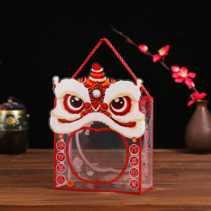 Transparent Gift Box New Year New Years Day Hundred Days Present Packaging Box Spring Festival Handheld Empty Box Candy Snack Toy