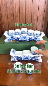 [L1] Bộ Kỷ Thờ Men Lam Bát Tràng Vẽ Hoa Sen – Kỷ Ngai 5 Kỷ Ngai 3 Kỷ Thẳng 5 Kỷ Cong 5 Kỷ Thẳng 3 Kỷ Cong 3