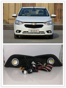 LED Fog Lights Assembly For  Chevy Chevrolet  Sail 2015 2016 2017 2018  Front Bumper Fog lamp Replacement Angel Eye Daylight Kit