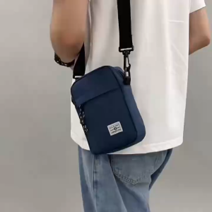 ABC BAGS #3006 MINI SHOULDER SLING BAG CROSS-BODY BAG CANVAS NATERIAL WITH ADJUSTABLE SLING & DETACHABLE  STRAP