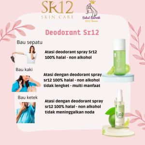 deodorant spray sr12 tawas Deodorant alami deodorant spray pria/wanita Deodorant premium SR12 BPOM menghilangkan bau dibadan deodorant Indonesia