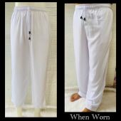 White pants for men Drape Trouser Chinos Summer Beach Prenuptial Casual Linen Freesize Plussize trendy Customize