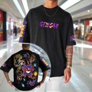 Bandai | "Pokémon" Animation Merchandise - Gugar Print T-Shirt - Mens and Womens Summer Casual Cotton Street Style Brand Top