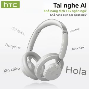 Tai Nghe Không Dây HTC HP06 Bluetooth V6.0 Thiết Kế Mở Tai AI Dịch Có Thể Gập Lại Siêu Nhẹ Cho PC Laptop Điện Thoại TV Có Mic