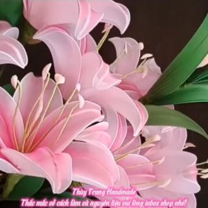 Tổng hợp nguyên liệu cần thiết làm HOA LYLY bằng vải voan handmade