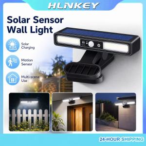HLINKEY Clip On Solar Motion Lights Outdoor Waterproof 36 LED Portable Security Fence Lamp Wireless Garden Yard Lighting