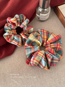 Dây Buộc Tóc Kẻ Caro Nhiều Màu Cao Su Đàn Hồi Cao Phụ Kiện Tóc Mùa Thu Đông Cho Phụ Nữ Dây Buộc Tóc Buộc Tóc Tròn Dây Buộc Tóc