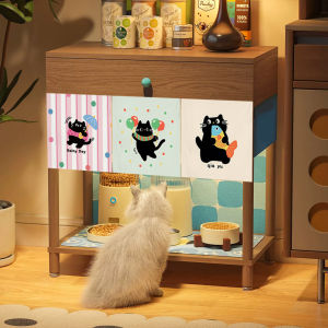 Vách Ngăn Cửa Dày Dễ Thương Của Mèo Hoạt Hình Magic Tape Vật Liệu Trang Trí Cho Nhà Vệ Sinh Mèo Và Lán Trại Của Mèo