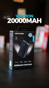 Vention Powerbank Dash Series 20000mAh 65W PD PPS LED Display Power Bank Built in Cable USB Type C