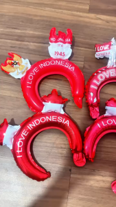 Balon foil Bando Merah Putih bendera i love Indonesia Dirgahayu Ri 17 agustus / Balon Bando HUT RI
