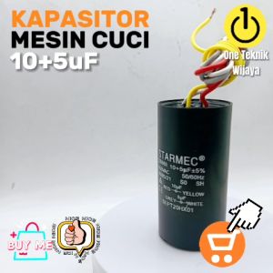 Kapasitor Mesin Cuci 2 Tabung Double 10+5 / Capasitor Mesin Cuci