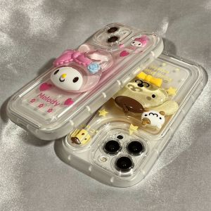 Transparent Silicone Phone Case with Airbag for Huawei Honor 80/70 50SE/60PRO Cartoon 90 New Model Protective Cover Anti-Fall Thickened Doll