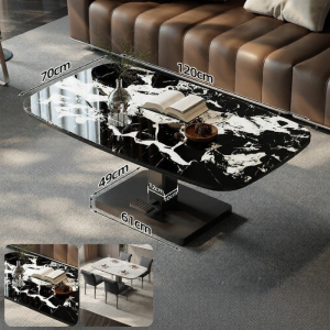 OLEPA | Creamy Style Elevation Marble Coffee and Dining Table